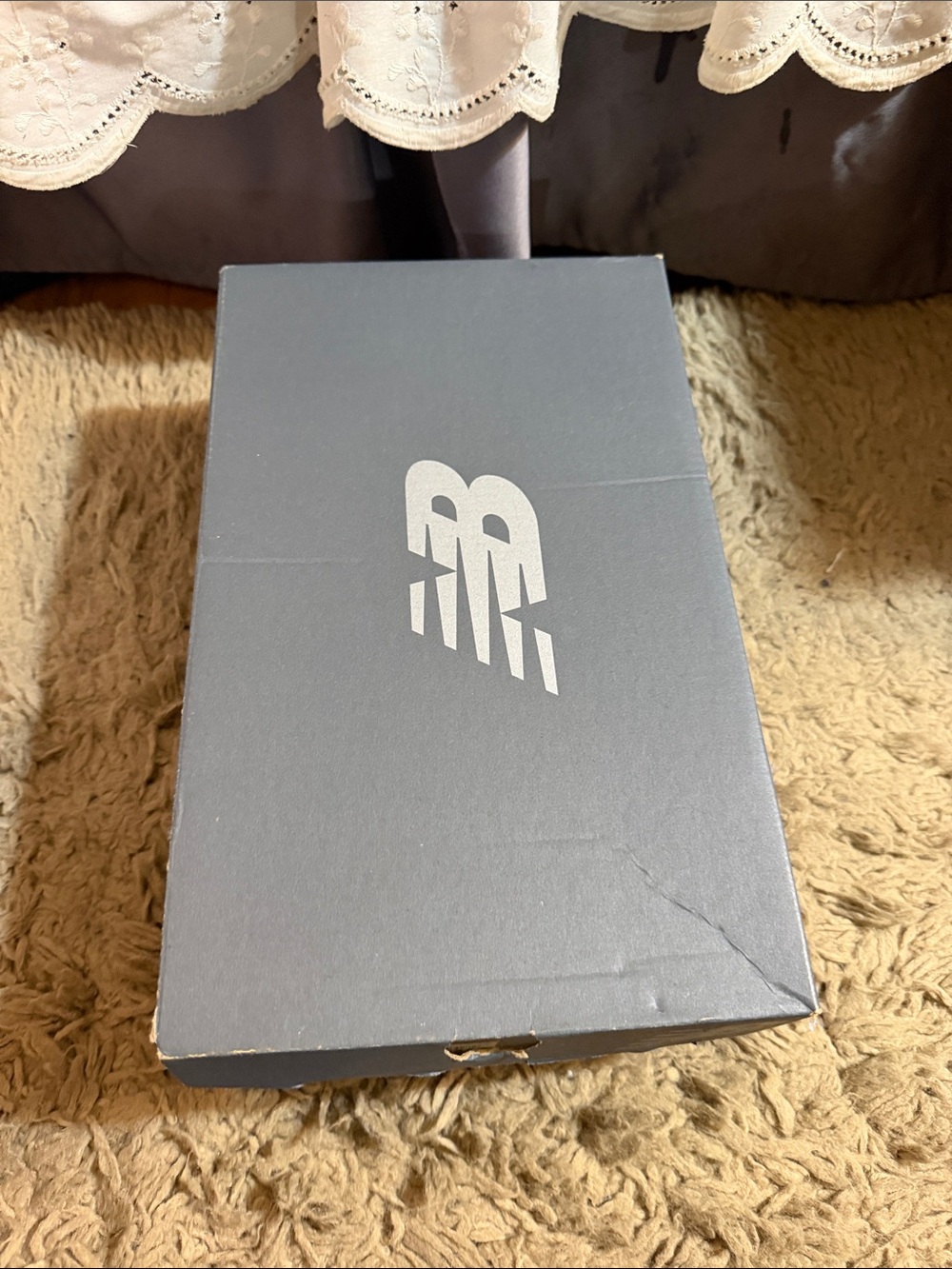 New Balance Dark Gray Shoe Box with Silver Logo